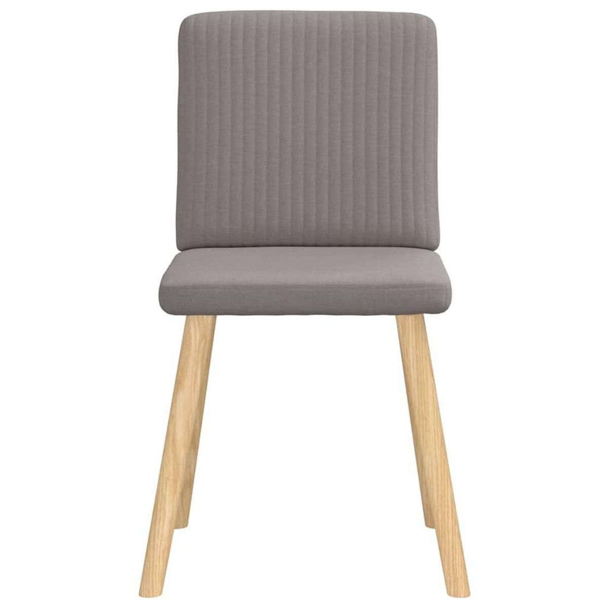 VIDAXL Chaises a manger lot de 2 taupe tissu