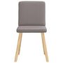 Voir la diapositive 4 : VIDAXL Chaises a manger lot de 2 taupe tissu