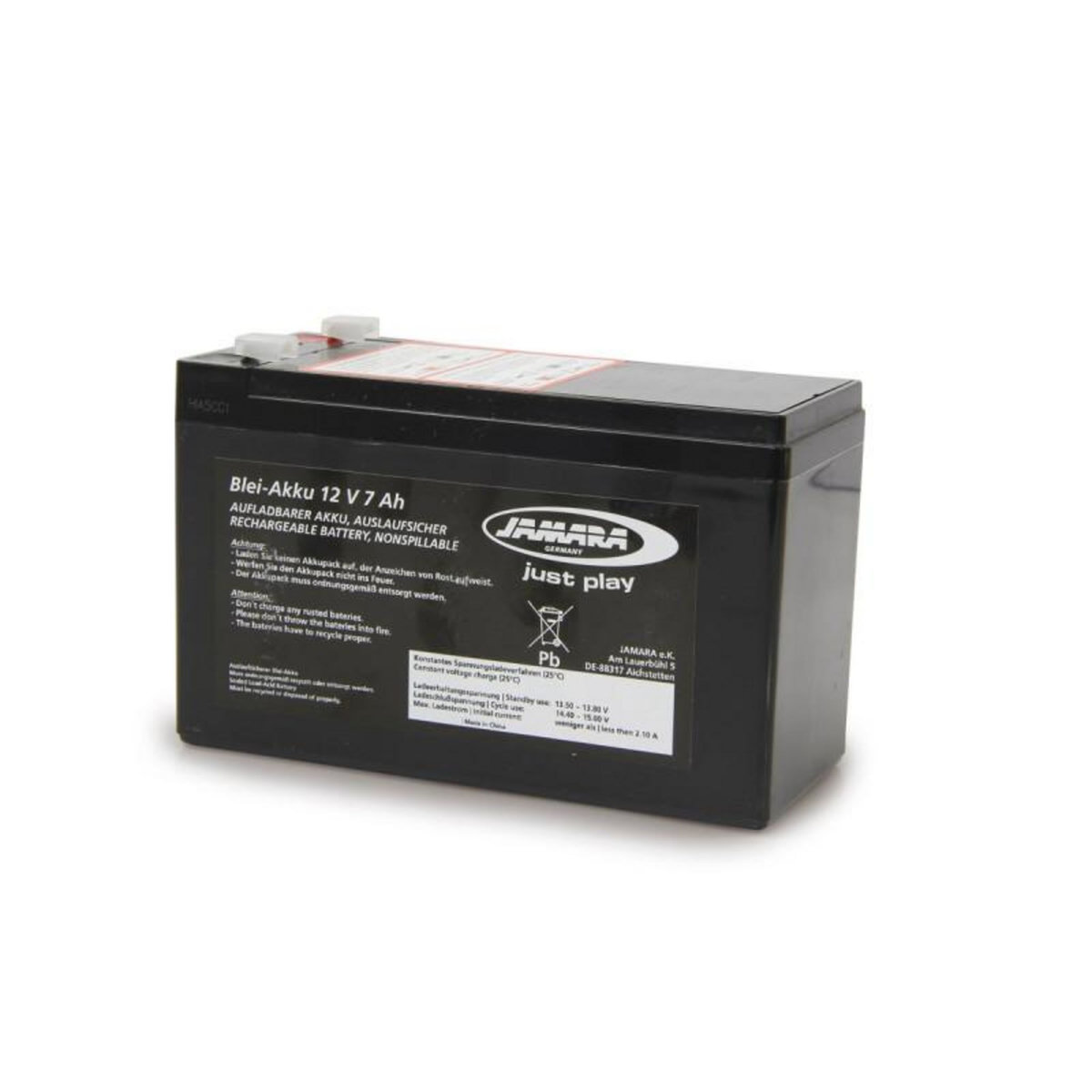 Jamara 412593 - Batterie Rideon Moto Police 12V7Ah - pour Rideon Moto BMW R1200 RT-Police 12V, Jusqu'à 90Min. de Plus De Conduite
