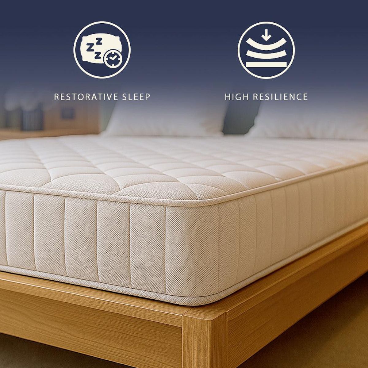 THE WHITE STONE Matelas 80x190 en Mémoire de Forme | Hauteur 20 cm | Orthopédique & Ignifuge | Revêtement Anallergique et Antibactérien | Fabriqué en Italie