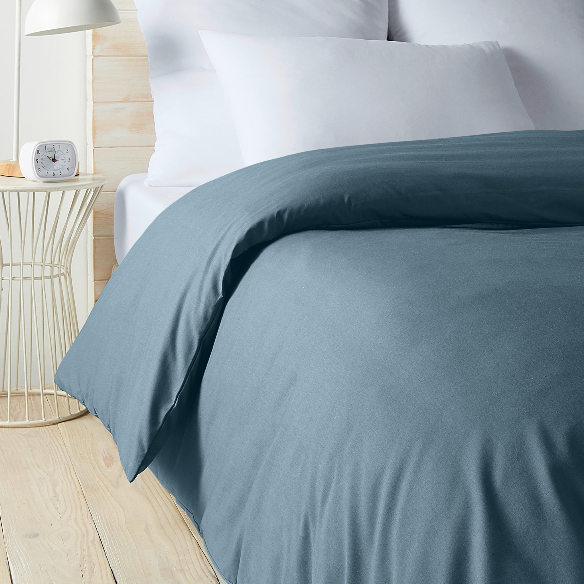 Voir la diapositive 2 : ACTUEL Housse de couette unie en percale de coton 70 fils - collection permanente