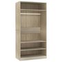 Voir la diapositive 2 : VIDAXL Garde-robe Chene sonoma 100x50x200 cm Bois d'ingenierie