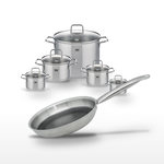 ELO Lot de 5 Faitouts Elo Relief Solution et Poêle 28 cm