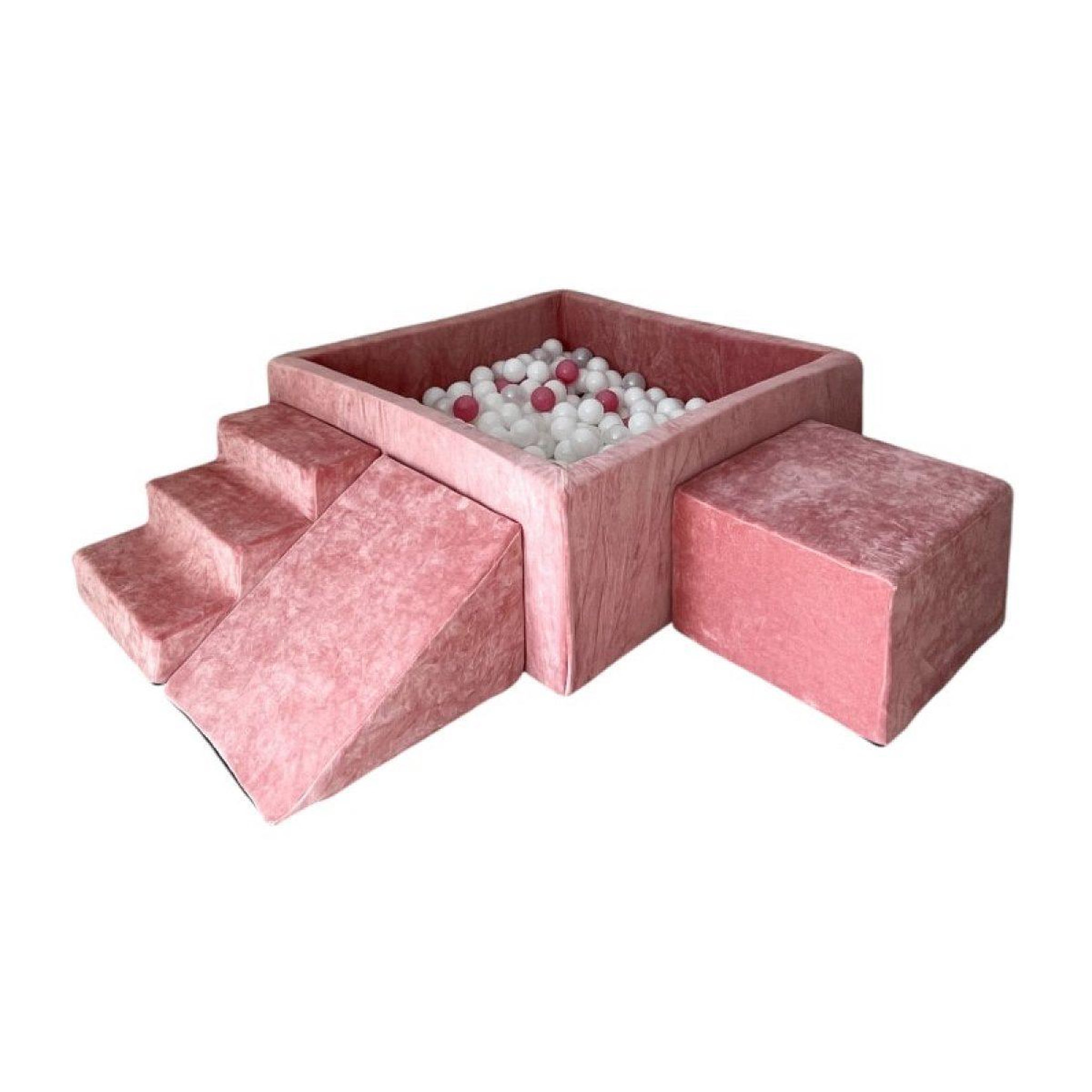 MONIO FOR KIDS Ensemble de jeu en mousse rose + 400 balles
