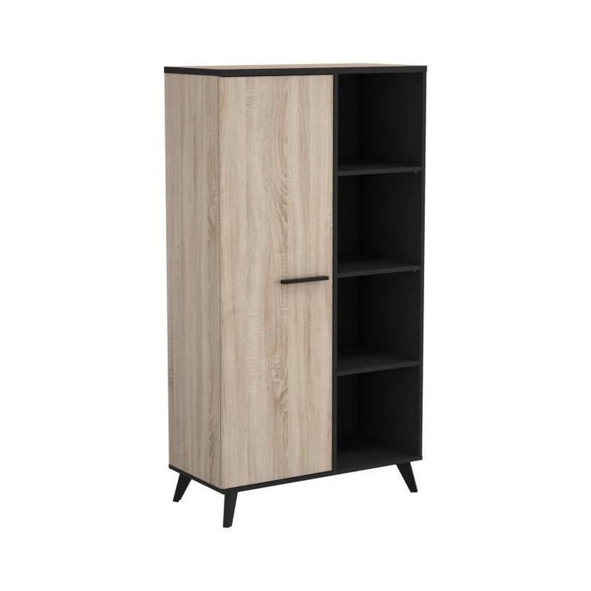Voir la diapositive 4 : Demeyere DEMEYERE Ensemble sejour Enfilade + Table haute + Vitrine - Decor chene brosse - WAYNE