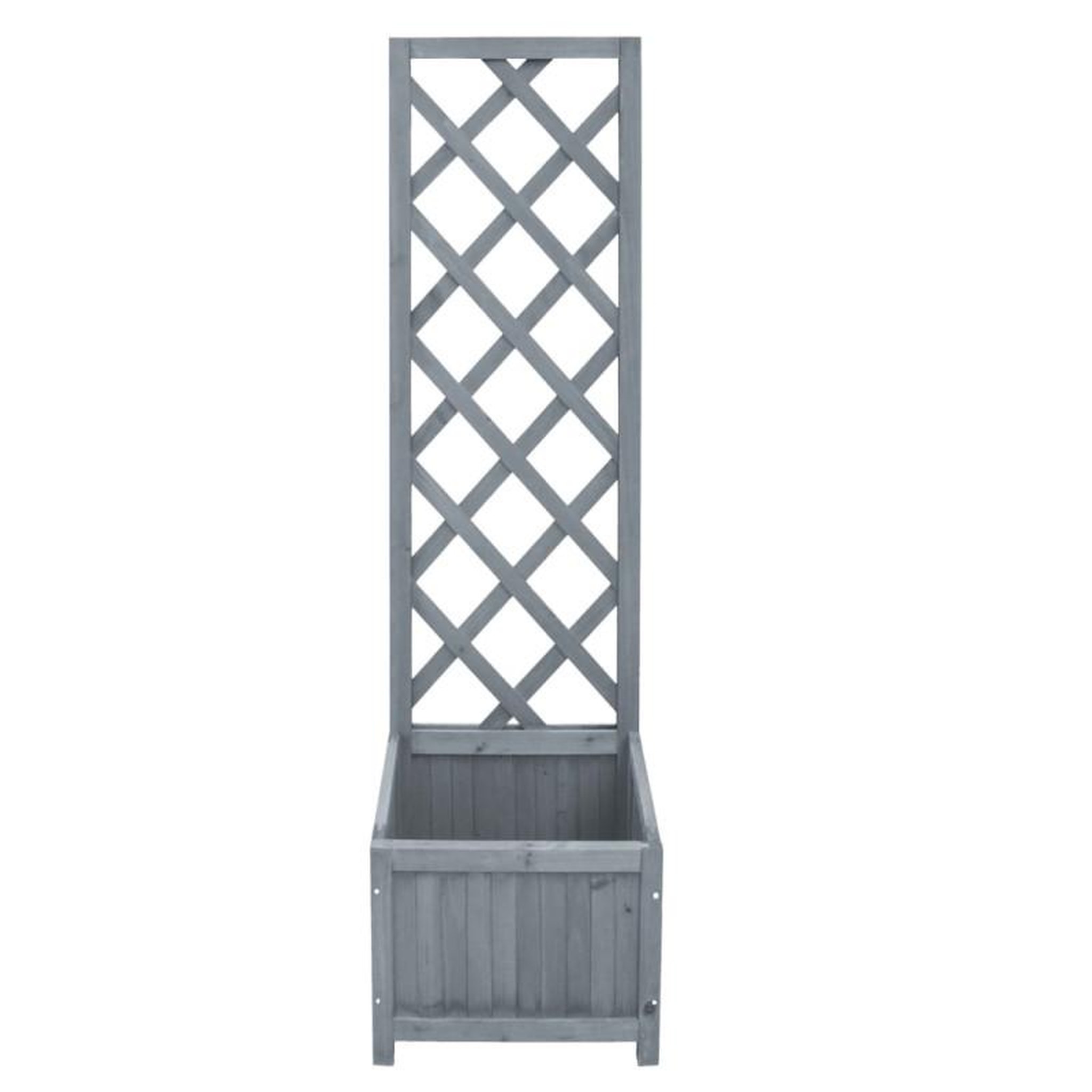 Voir la diapositive 2 : VIDAXL Jardinière en treillis 40x30x135 cm Bois de sapin massif
