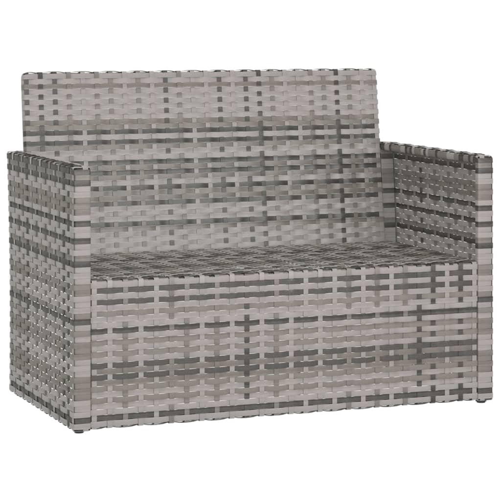 Voir la diapositive 3 : VIDAXL Banc de jardin avec coussins Gris 105 cm Resine tressee