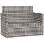 Voir la diapositive 3 : VIDAXL Banc de jardin avec coussins Gris 105 cm Resine tressee