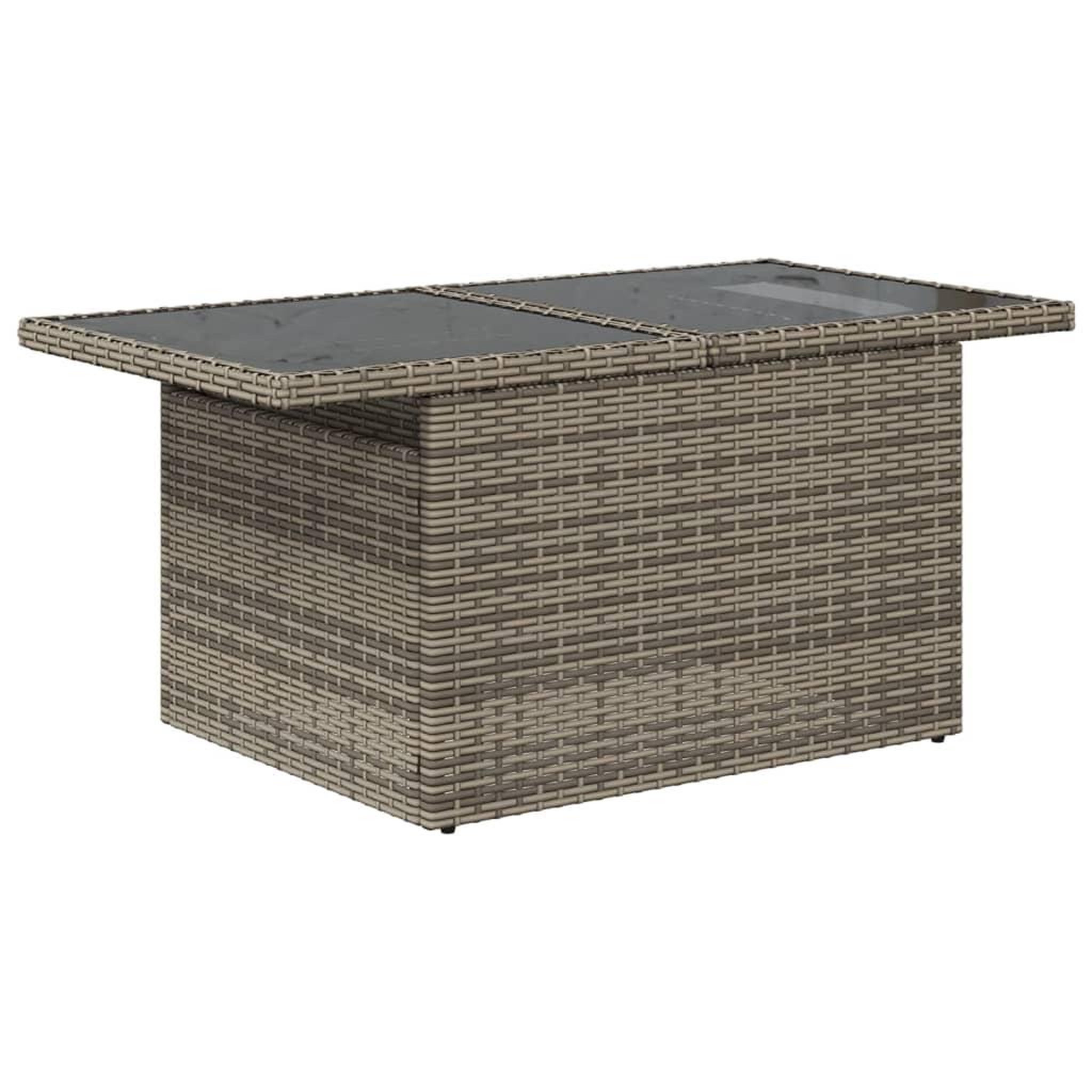 Voir la diapositive 3 : VIDAXL Salon de jardin avec coussins 10 pcs gris resine tressee