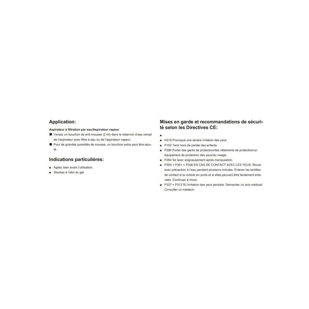 KARCHER Détergent Solution anti-mousse classique