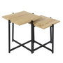 Voir la diapositive 1 : The Home Deco Factory Lot de 2 tables gigognes en bois et métal Kalo - Marron et noir
