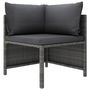 Voir la diapositive 3 : VIDAXL Salon de jardin 7 pcs avec coussins Resine tressee Gris