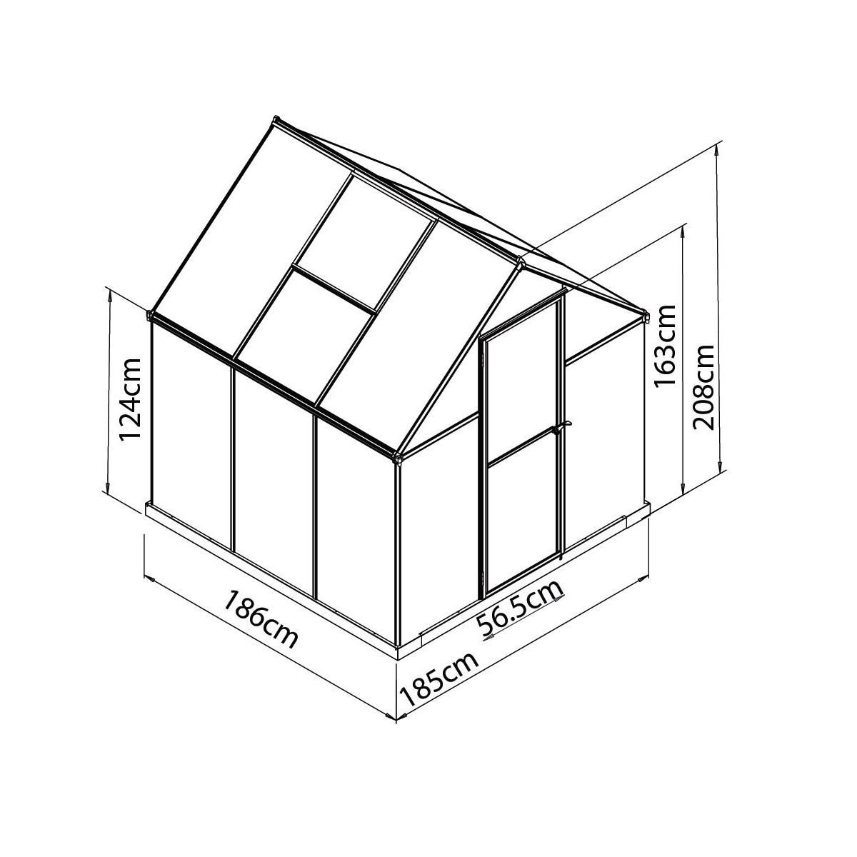 Canopia by PALRAM Serre de jardin - Polycarbonate - 3,4m² - MYTHOS