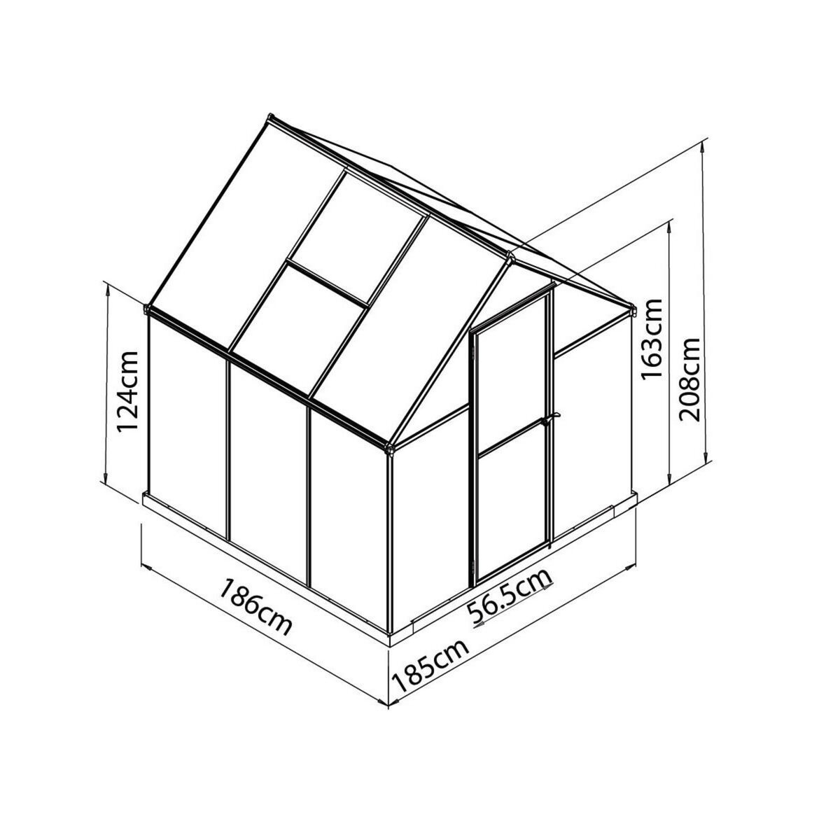 Canopia by PALRAM Serre de jardin - Polycarbonate - 3,4m² - MYTHOS