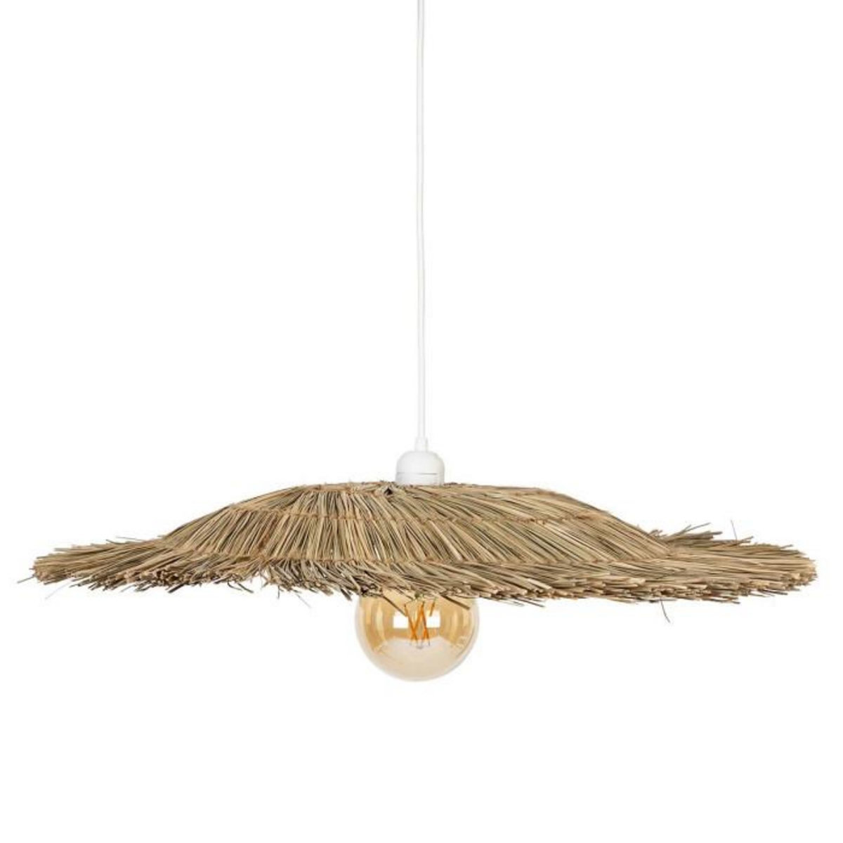 ATMOSPHERA Lampe Suspension Paille  Yoni  58cm Naturel