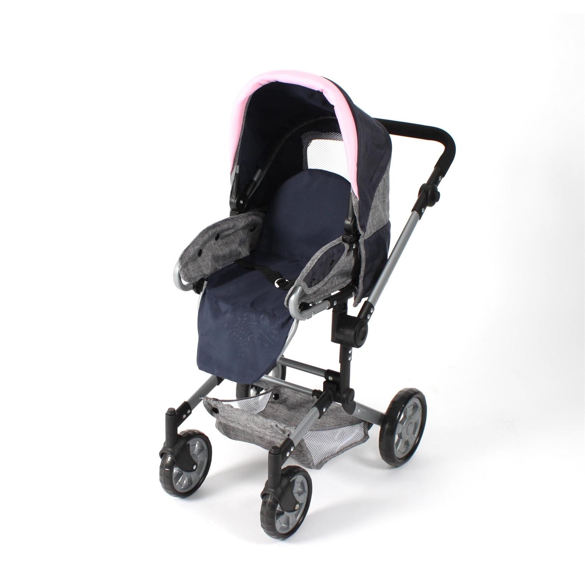 Voir la diapositive 5 : BAYER CHIC 2000 Poussette de poupée combinée JARA gris bleu foncé