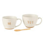 Voir la diapositive 1 : Paris Prix Lot de 2 Tasses Avec Cuillère  Me You  24cm Blanc