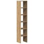 Voir la diapositive 2 : VIDAXL Bibliotheques 2 pcs empilable chene artisanal bois d'ingenierie