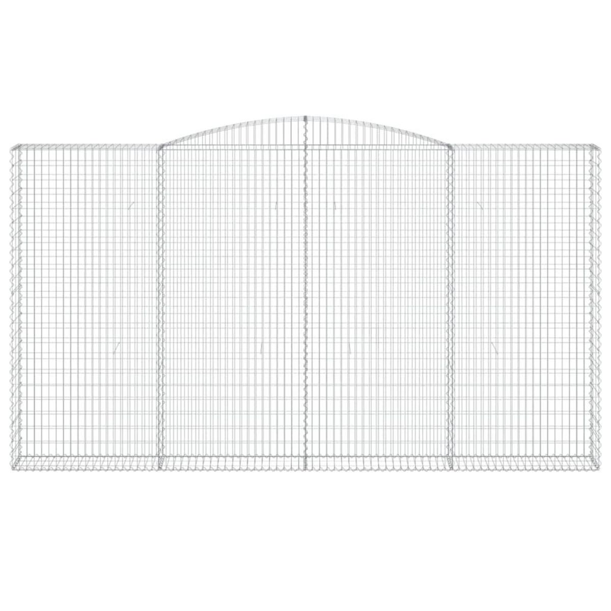 VIDAXL Panier de gabions arque 400x30x220/240 cm Fer galvanise