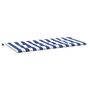 Voir la diapositive 2 : VIDAXL Coussin de banc de jardin rayures bleues et blanches 120x50x3cm