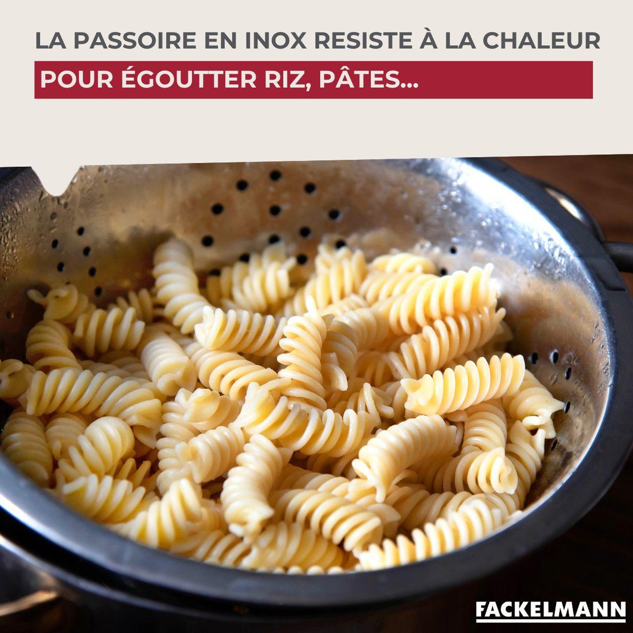 Voir la diapositive 4 : Fackelmann Ensemble de 2 passoires inox 24 cm avec anses fackelmann