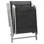 VIDAXL Chaise longue pliable Textilene et aluminium Noir et argente