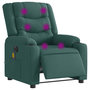 Voir la diapositive 1 : VIDAXL Fauteuil de massage inclinable electrique Vert fonce Tissu