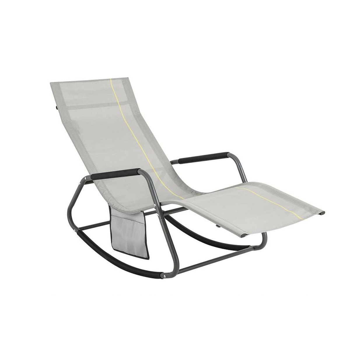 SOBUY SoBuy - Fauteuil À Bascule De Jardin avec poche latérale - Moderne - OGS47