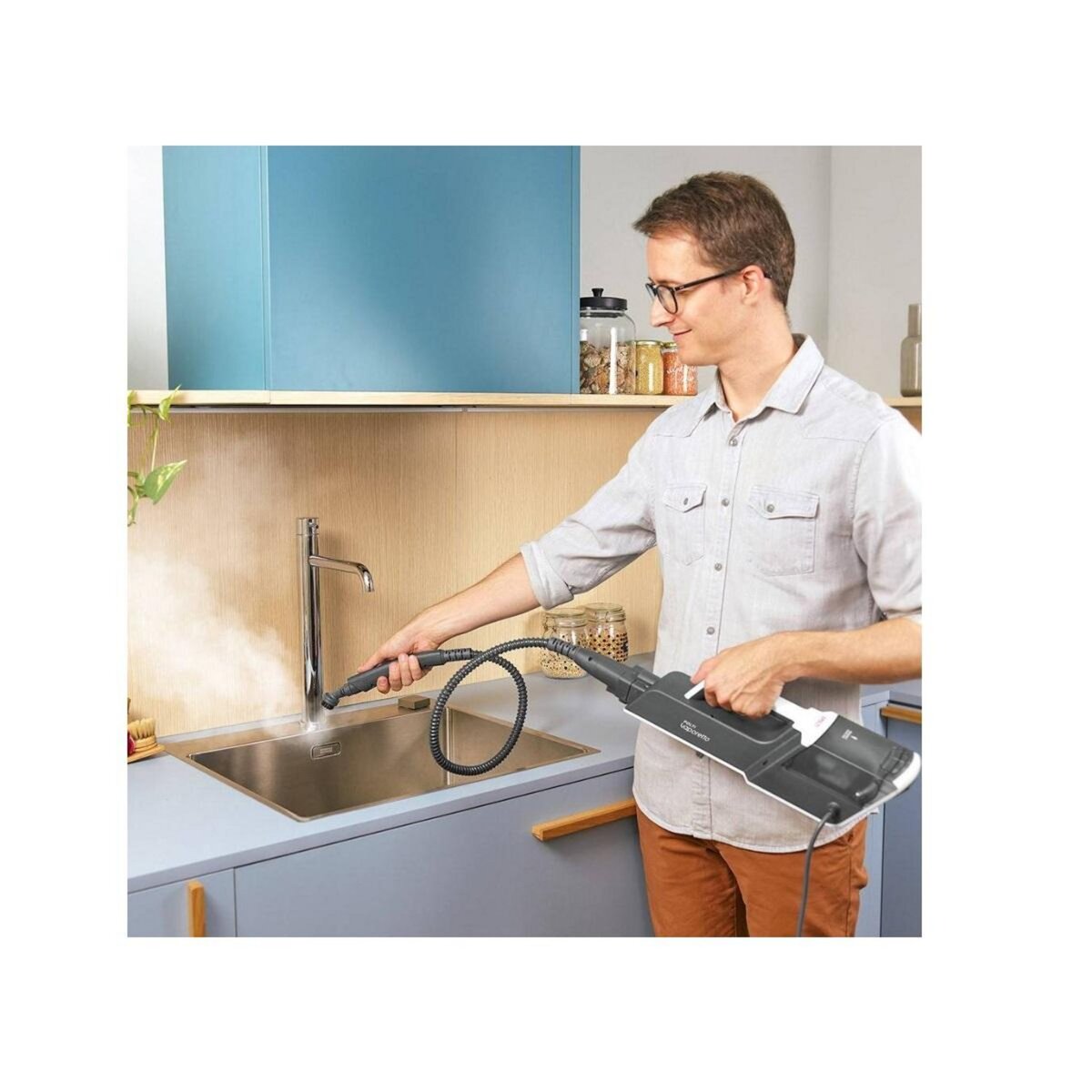 POLTI Nettoyeur balai vapeur 2en1 1500w blanc - SV610STYLE