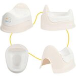 BADABULLE Badabulle - Réducteur Toilette Avec Poignées - Confort Assise Moelleuse - 2 Poignées et Antidérapant - Universel - Mouette