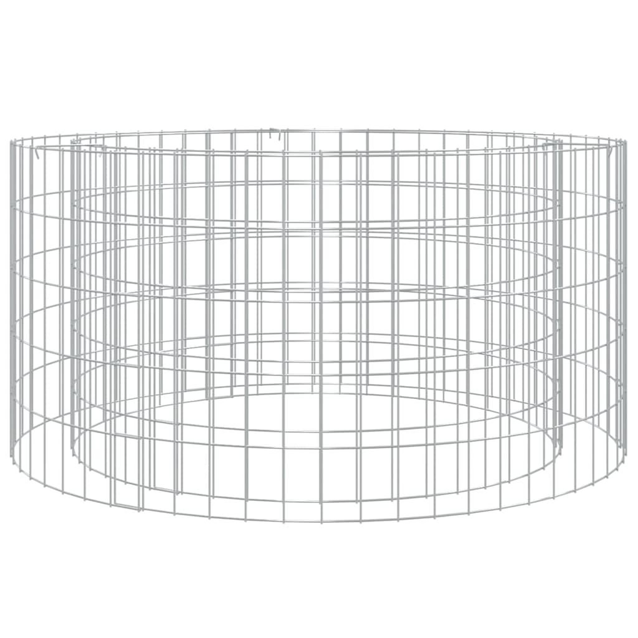 Voir la diapositive 2 : VIDAXL Foyer en gabion Ø 100 cm fer galvanise