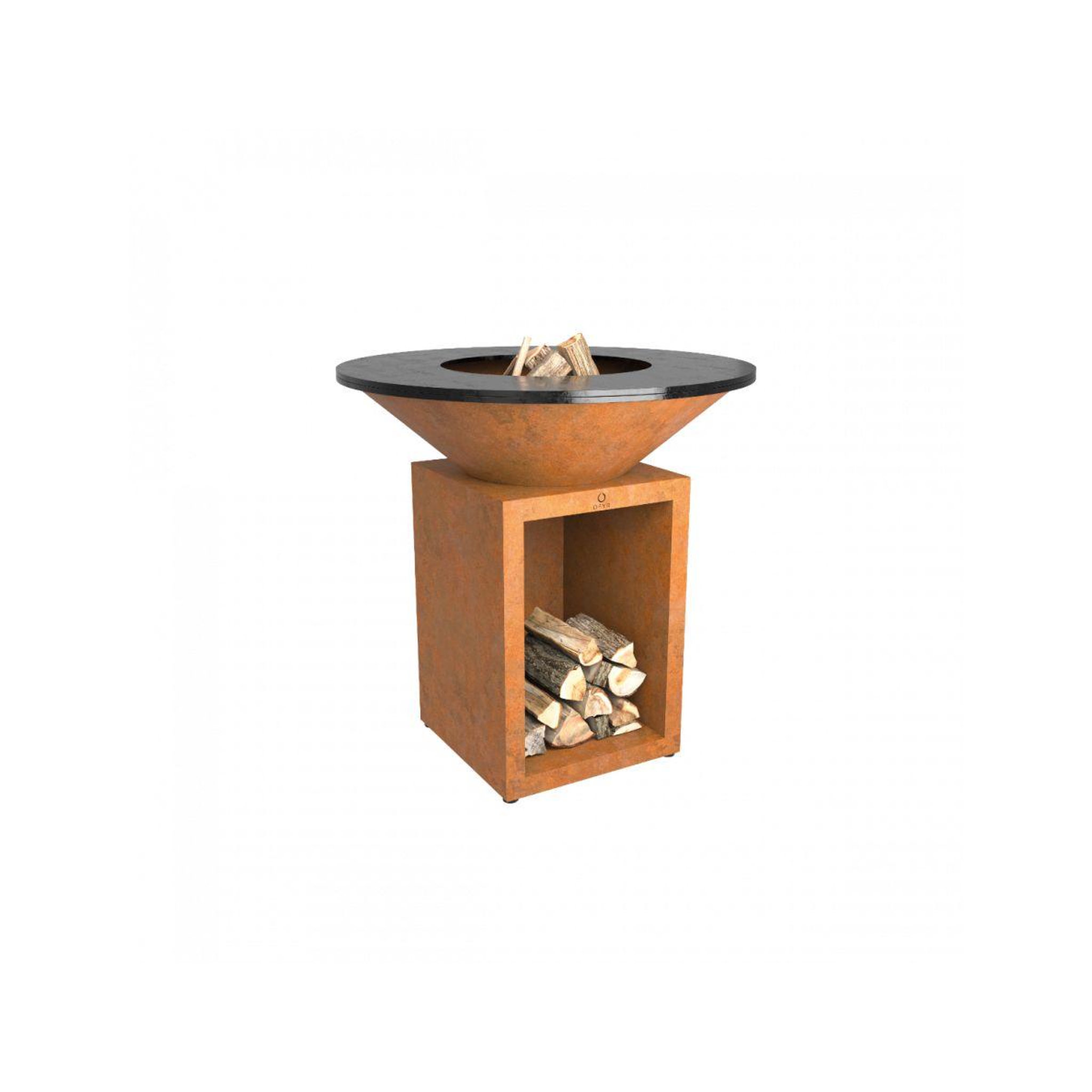 OFYR Brasero classic storage corten 100 oc3c100