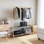 Voir la diapositive 2 : VIDAXL Porte vêtement avec étagères 132x45,5x150,5 cm bambou