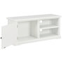 Voir la diapositive 2 : VIDAXL Meuble TV Blanc 90x30x40 cm Bois