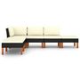 Voir la diapositive 3 : VIDAXL Salon de jardin 6 pcs avec coussins Resine tressee Noir