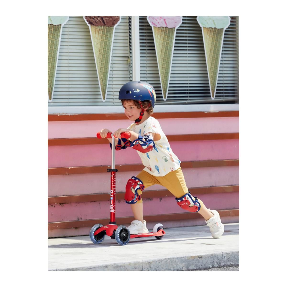 Micro Trottinette  Mini  Deluxe LED - Rouge