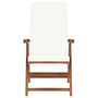 Voir la diapositive 3 : VIDAXL Chaises inclinables lot de 2 avec coussins Teck solide Creme