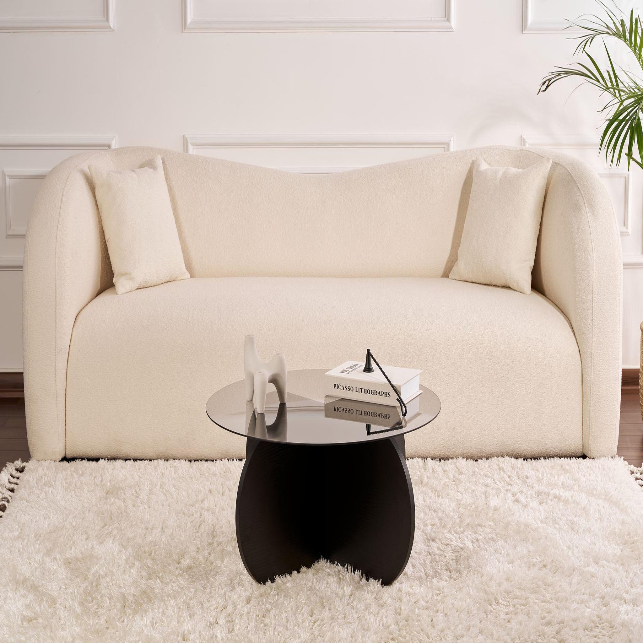 Voir la diapositive 3 : Habitat et Jardin Table basse en bois  aeris  - 75 x 75 x 35 cm - bois noirtransparent
