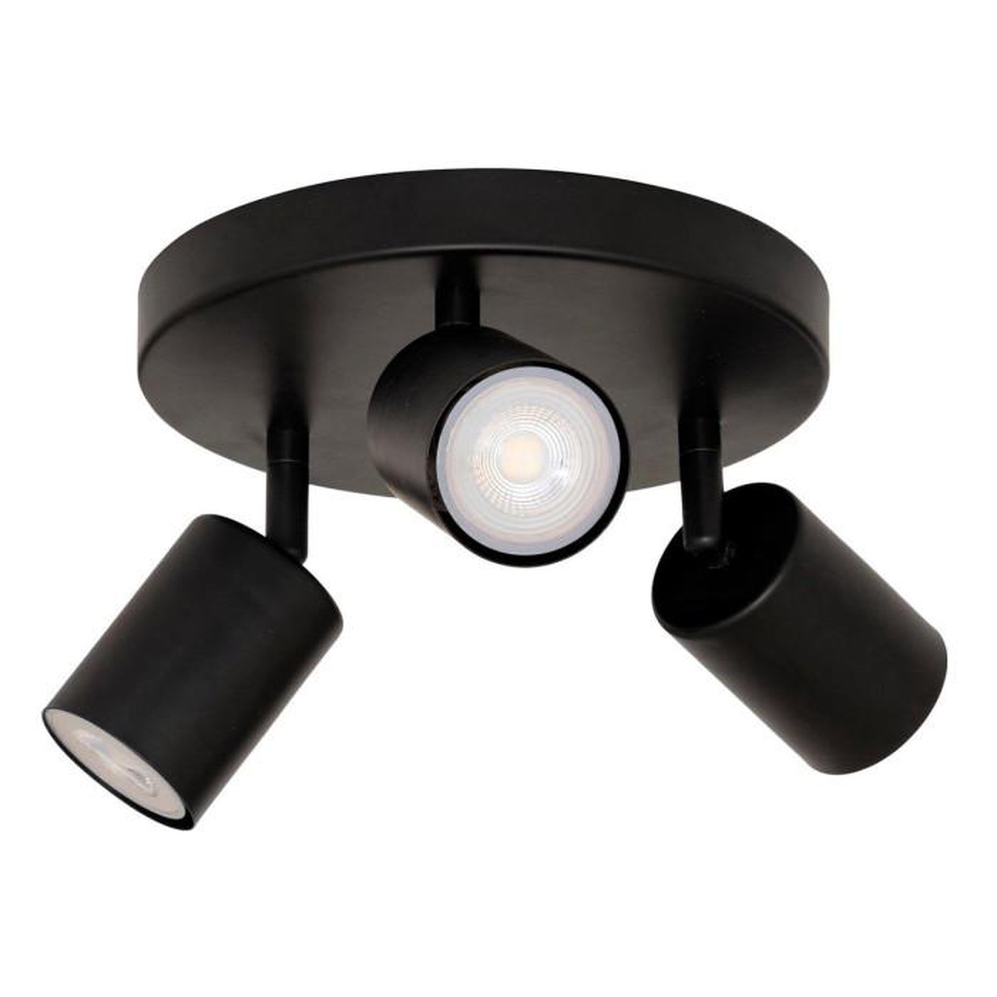 ATMOSPHERA Plafonnier 3 Spots Orientables  Vico  20cm Noir