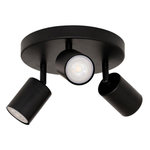 ATMOSPHERA Plafonnier 3 Spots Orientables  Vico  20cm Noir