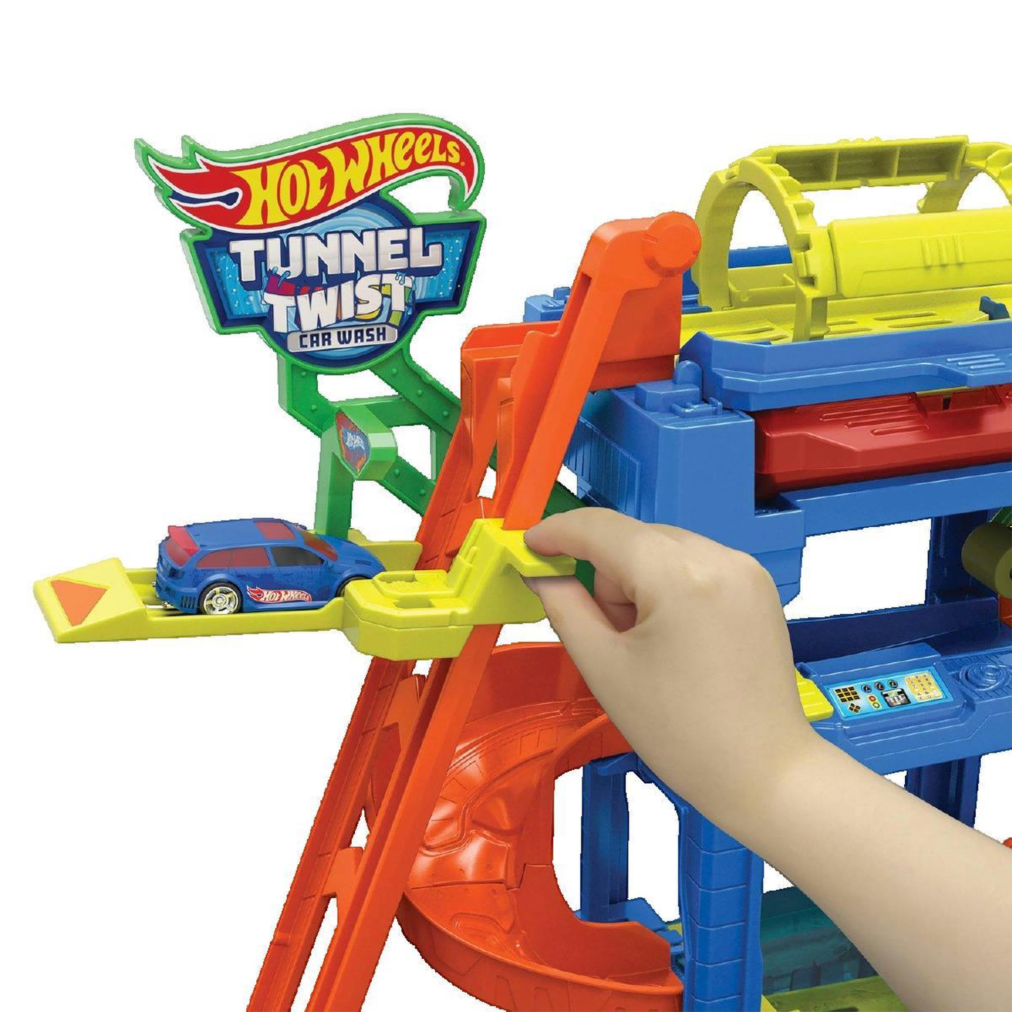 Voir la diapositive 3 : MATTEL Tunnel de Lavage Mattel Hot Wheels interactif