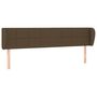 Voir la diapositive 2 : VIDAXL Tete de lit avec oreilles Marron fonce 203x23x78/88 cm Tissu