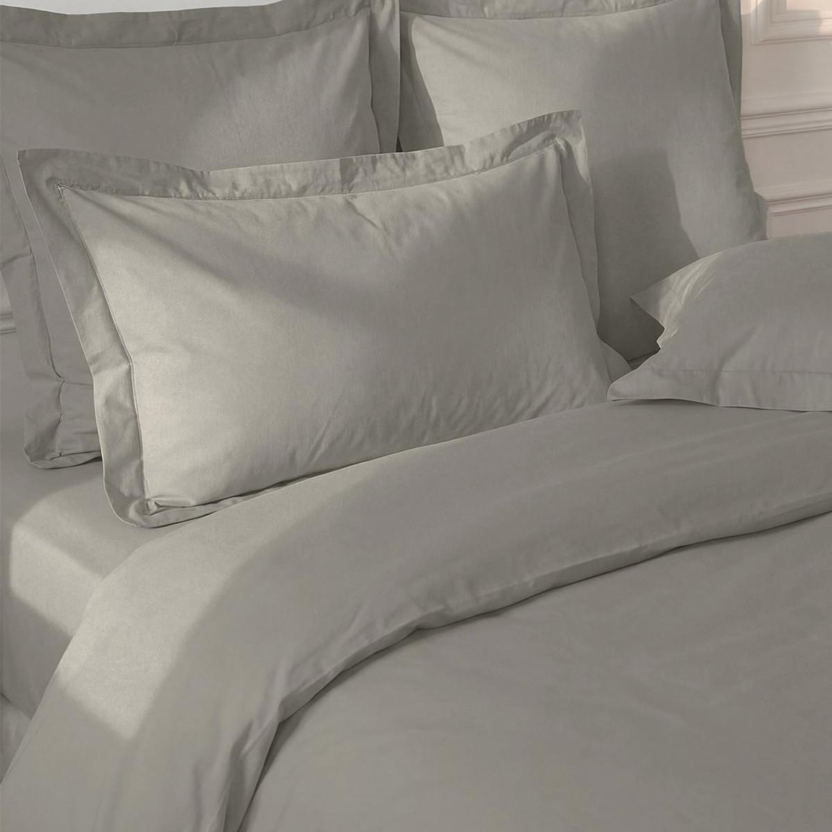 Sensei Maison Lot de 2 taies d'oreiller en percale de coton SOFT PERCALE