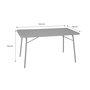 Voir la diapositive 4 : SWEEEK Table de jardin pliante métal 6 places, Amelia 141,2 x 80 x 72,5cm