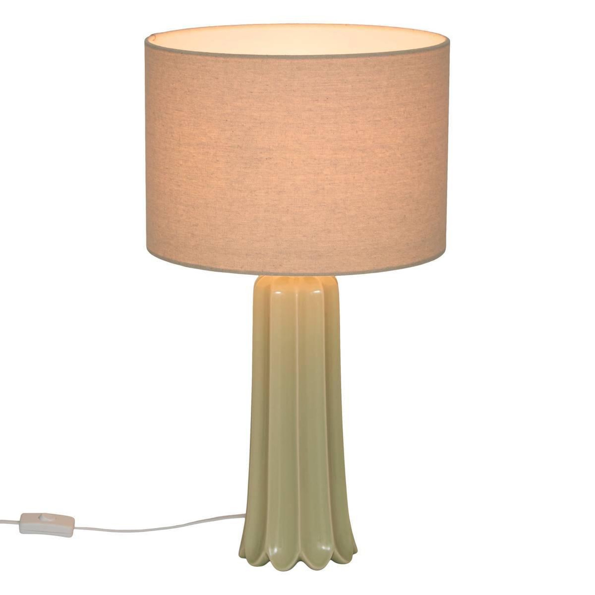 Voir la diapositive 5 : ATMOSPHERA Lampe à Poser Fleur  Vinny  55cm Vert