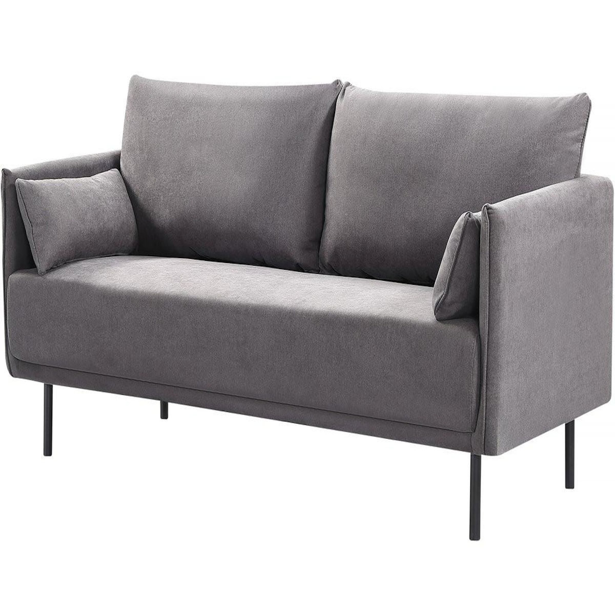 Habitat et Jardin Canapé fixe tissu  Rudy  - 180.5 x 78 x 52 cm - 3 places - Gris foncé