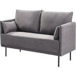 Habitat et Jardin Canapé fixe tissu  Rudy  - 180.5 x 78 x 52 cm - 3 places - Gris foncé