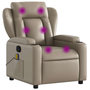 Voir la diapositive 2 : VIDAXL Fauteuil de massage inclinable Cappuccino Similicuir