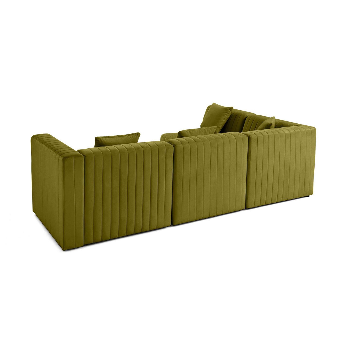 LISA DESIGN Nova - canapé modulable d'angle gauche - 5 places - en velours