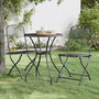 Voir la diapositive 1 : VIDAXL Chaises pliables jardin lot de 2 Maille metallique Anthracite